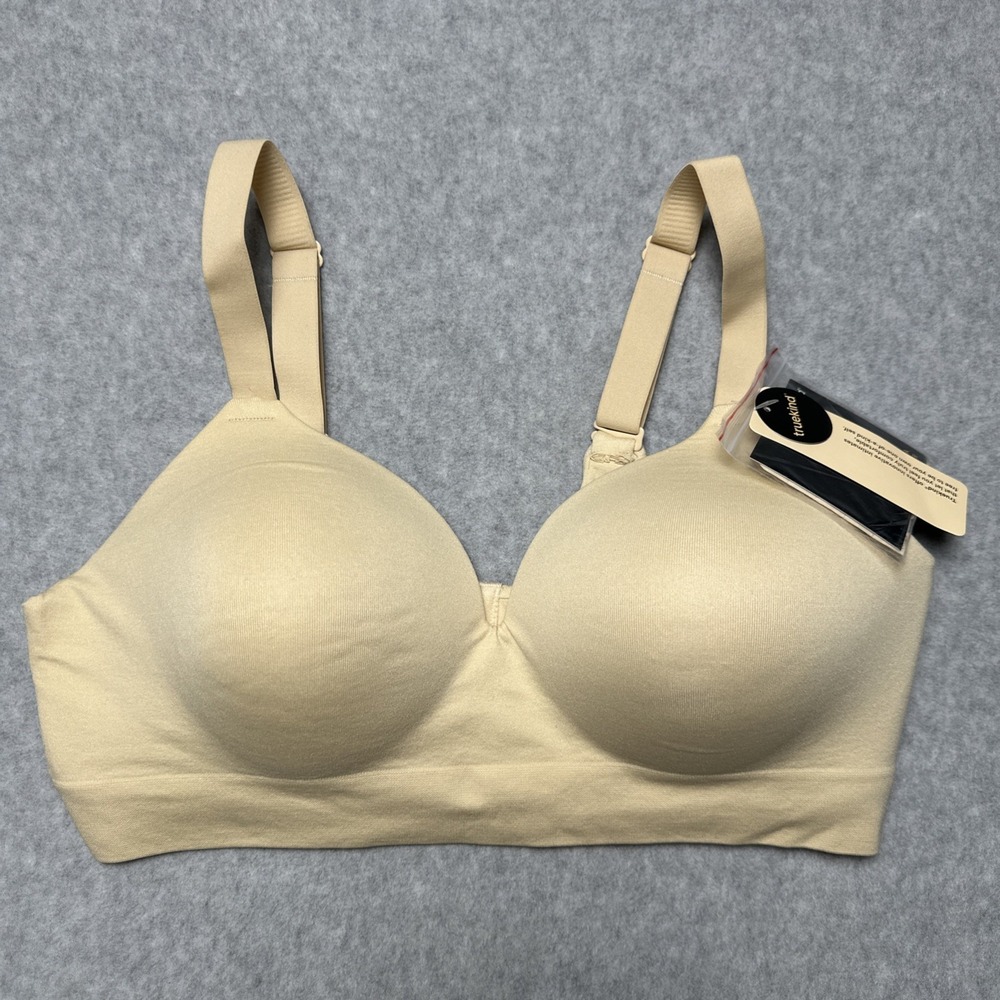 Truekind Bra Nude Cream Tan Supportive Comfort Wireless Shaping Molded XL NWT